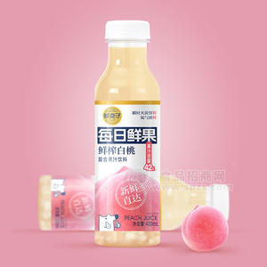 每日鲜果鲜榨白桃复合果汁饮料400ml