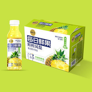 鮮點(diǎn)子每日鮮果鮮榨鳳梨復(fù)合果汁飲品400ml