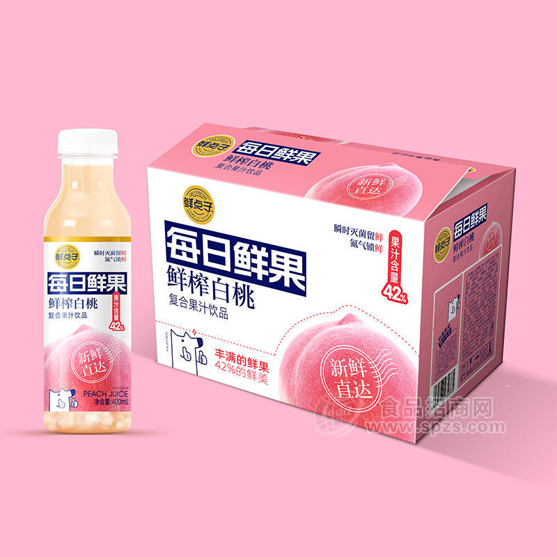 鮮點(diǎn)子鮮榨白桃復(fù)合果汁飲品400ml