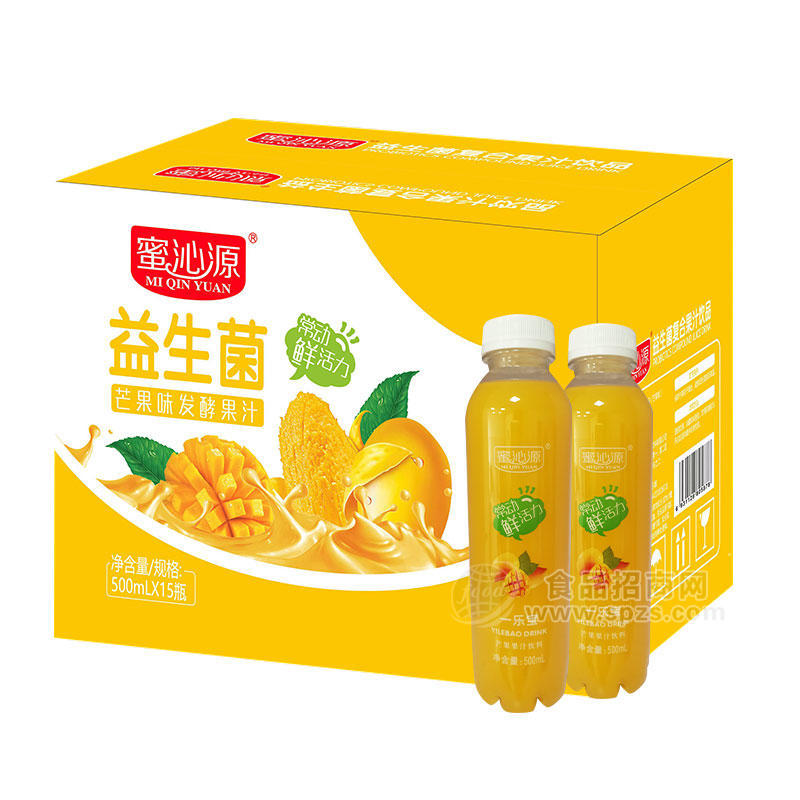 ·蜜沁源一乐宝发酵果汁饮料芒果味500mlX15瓶 