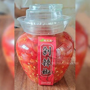 德之品剁辣椒瓶装酱菜酱腌菜招商580g
