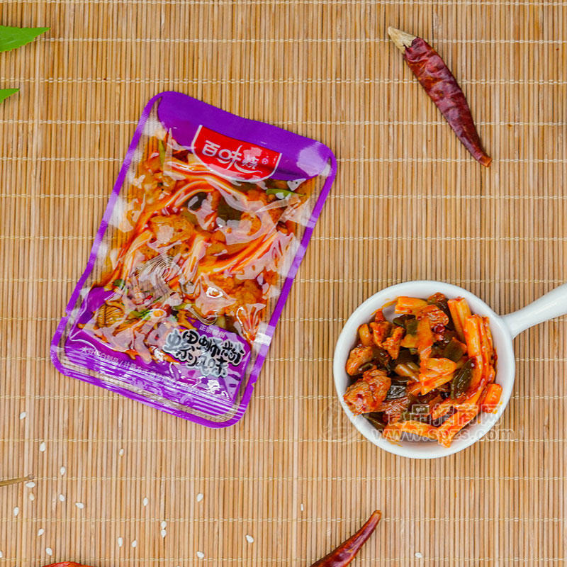 ·百味烧螺蛳粉风味大豆蛋白制品散装称重招商 