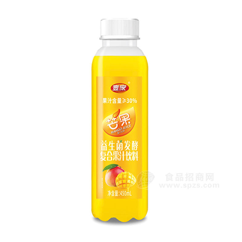 壹家芒果益生菌发酵复合果汁饮料450ml
