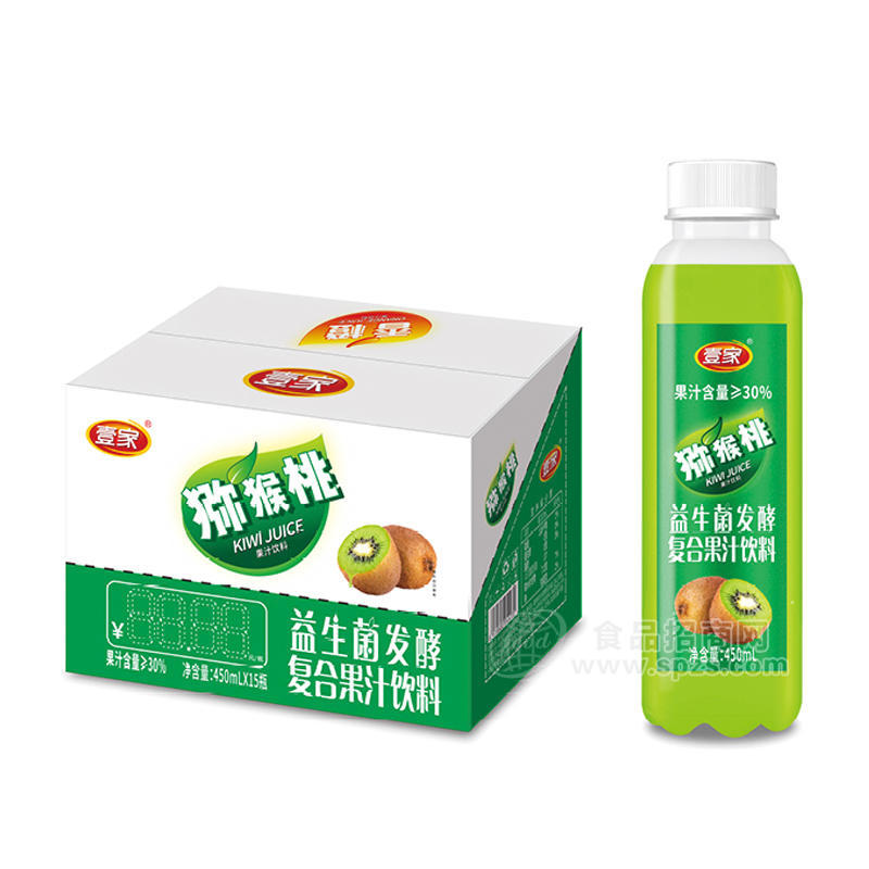 壹家猕猴桃益生菌发酵复合果汁饮料450mlx15瓶