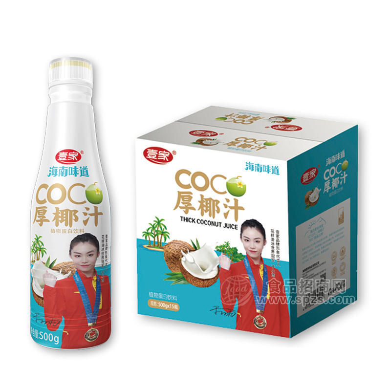 壹家厚椰汁植物蛋白饮料500gx15瓶