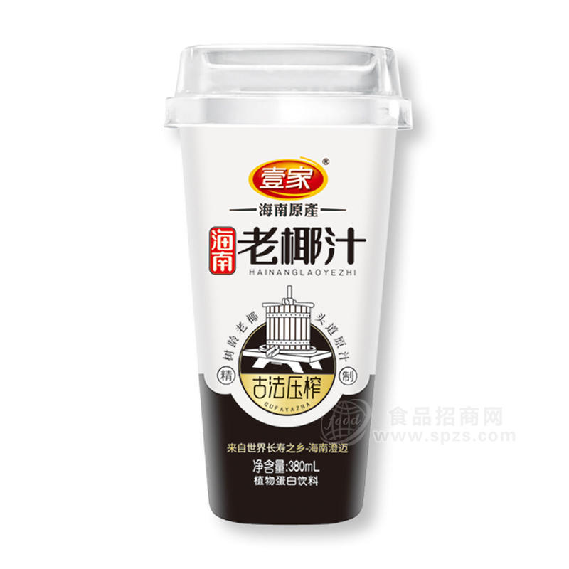 壹家海南老椰汁植物蛋白饮料380ml