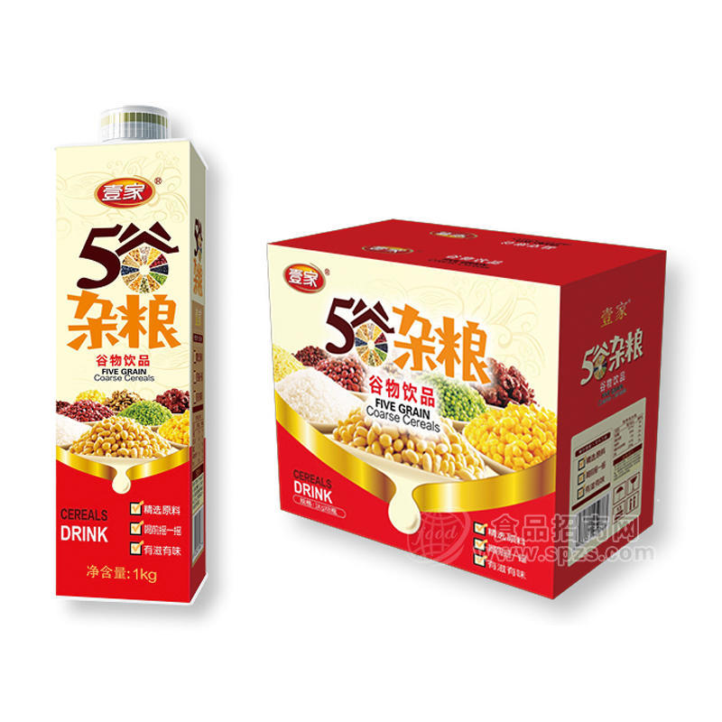 壹家5谷杂粮谷物饮品1kgX6瓶