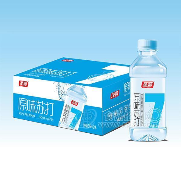 圣普原味苏打无汽苏打饮料苏打水375mlx24瓶 