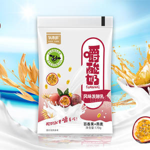 氧惠鮮百香果+燕麥嚼酸奶風(fēng)味發(fā)酵乳袋裝招商170g