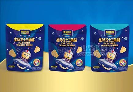 黄金搭档星际芝士三角奶酪经典原味蔓越莓味醇香酸奶味80g袋装