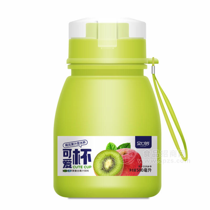 众口妙可爱杯复合果汁饮料猕猴桃苹果味580ml