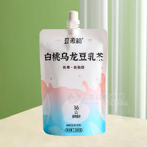 豆源和白桃烏龍豆乳茶植物蛋白飲料調(diào)制豆奶飲料300g