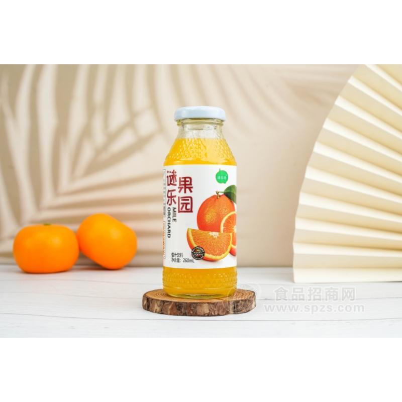 谜乐巷谜乐果园橙汁饮料260ml玻璃瓶餐饮渠道饮品 