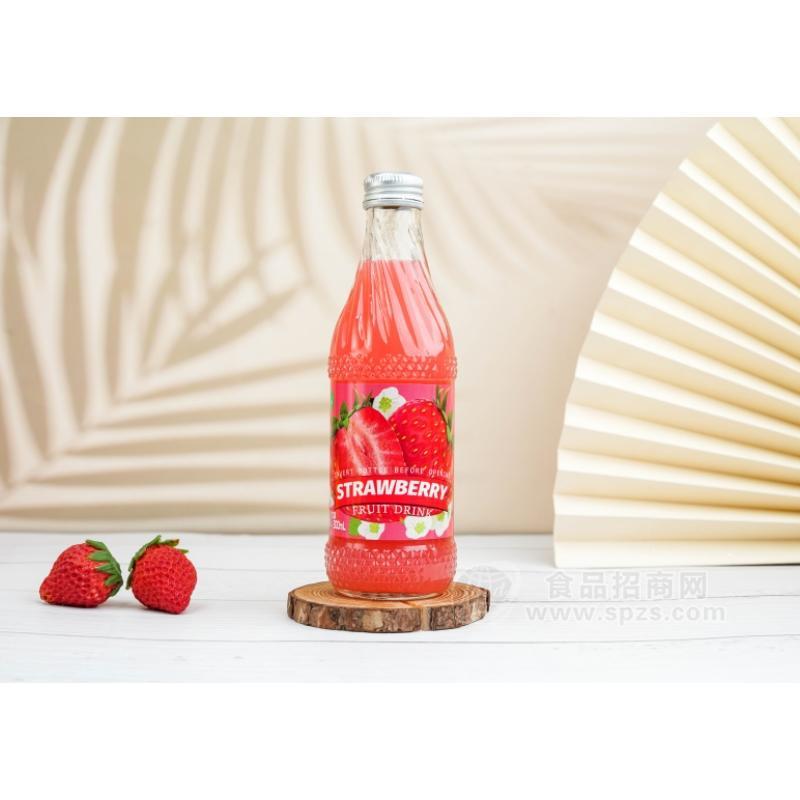 谜乐巷草莓汁饮料300ml玻璃瓶餐饮渠道饮品 