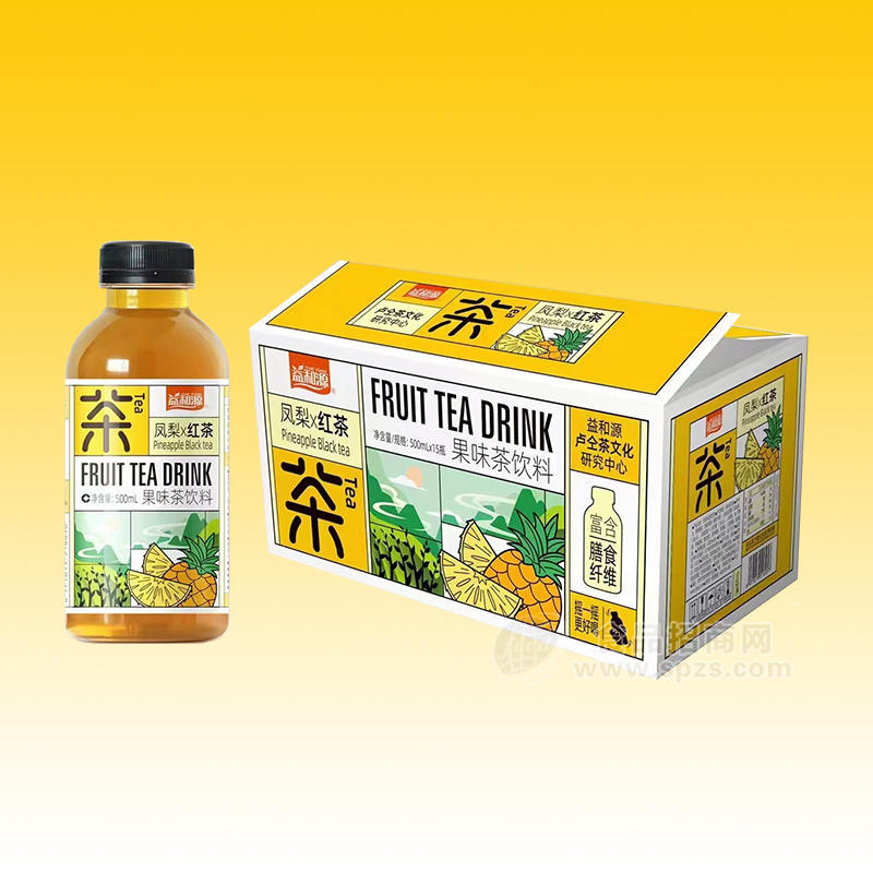 益和源凤梨红茶果味茶饮料500mlx15瓶