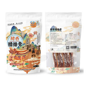 羌山食品酵香腊排骨无抗养殖非烟熏腊肉发酵肉系列380g