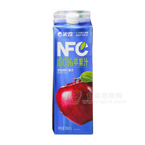 米奇100%蘋果汁NFC果汁飲品盒裝飲料招商980ml