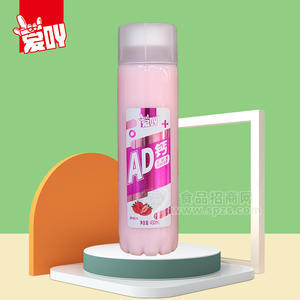 愛(ài)吖AD鈣奶草莓味乳酸菌飲料430ml