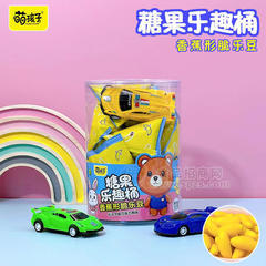 萌孩子糖果乐趣桶香蕉形脆乐豆代可可脂巧克力制品115g