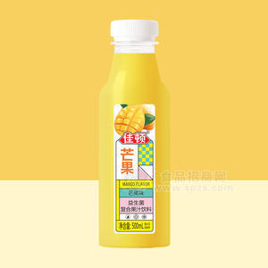 佳顿芒果味益生菌复合果汁饮料瓶装招商500ml