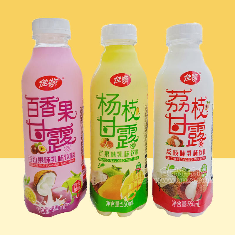 佳頓楊枝百香果荔枝甘露乳味飲料550ml