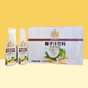 佳頓椰子汁飲料含椰果粒植物蛋白飲料500mlx15瓶