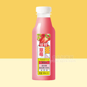 佳頓草莓味益生菌復(fù)合果汁飲料瓶裝招商500ml