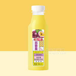 佳頓百香果味益生菌復(fù)合果汁飲料瓶裝招商500ml