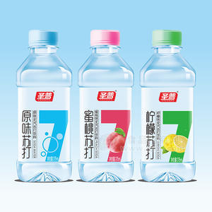 圣普原味蜜桃柠檬苏打水饮料375ml