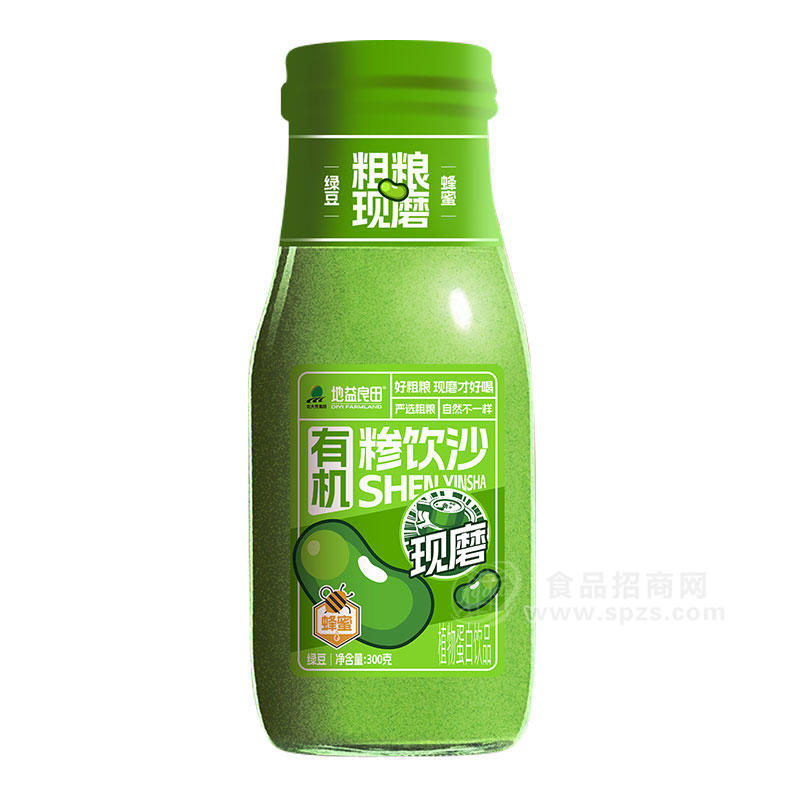 地益良田有機糝飲沙綠豆蜂蜜植物蛋白飲品300g綠豆沙粗糧飲料