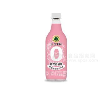 莊薈果園櫻花白桃味纖維膳食果汁汽水500ml飲料