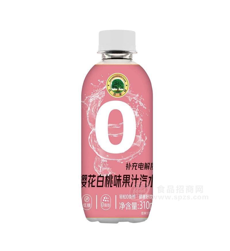 莊薈果園櫻花白桃味纖維膳食果汁汽水310m飲料