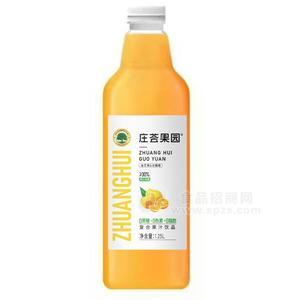 莊薈果園金芒果冰糖橙復合果汁飲品1.25L餐飲大瓶飲料