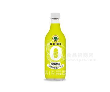 庄荟果园凤梨味纤维膳食果汁汽水500ml饮料