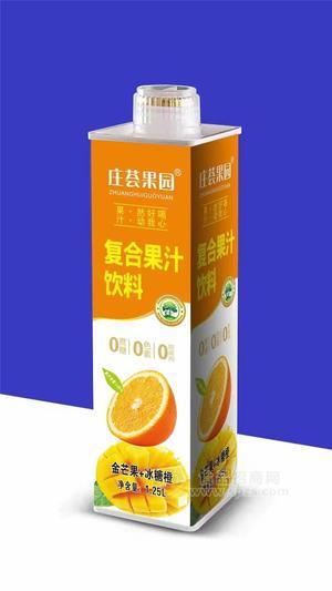 庄荟果园金芒果冰糖橙复合果汁饮料1.25L餐饮渠道饮料