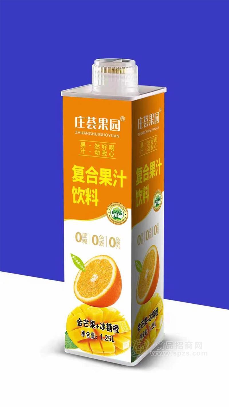 莊薈果園金芒果冰糖橙復(fù)合果汁飲料1.25L餐飲渠道飲料