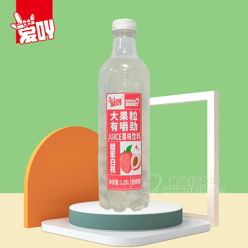 爱吖蜂蜜白桃味果味饮料1.25L