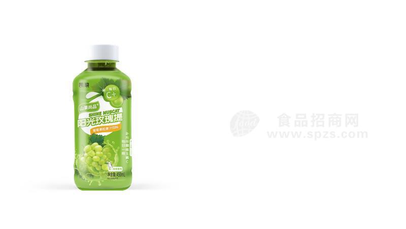 凱曉山果尚品陽光玫瑰提葡萄果粒果汁飲料450ml瓶裝