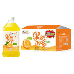 浩明果然肉多蜂蜜橙汁复合果汁饮料箱装招商1L×12瓶