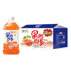 浩明果然肉多蜂蜜西柚椰果复合果汁饮料箱装招商1L×12瓶