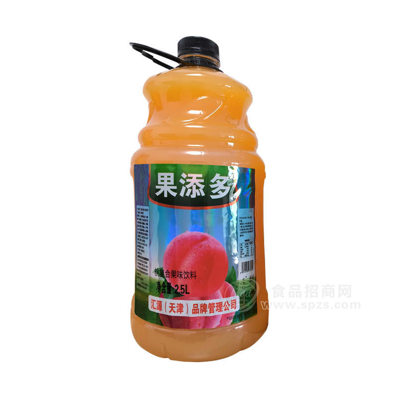 果添多桃复合果汁饮料瓶装招商2.5L 