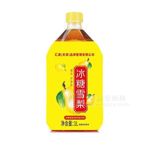 冰糖雪梨味风味饮料瓶装招商1L