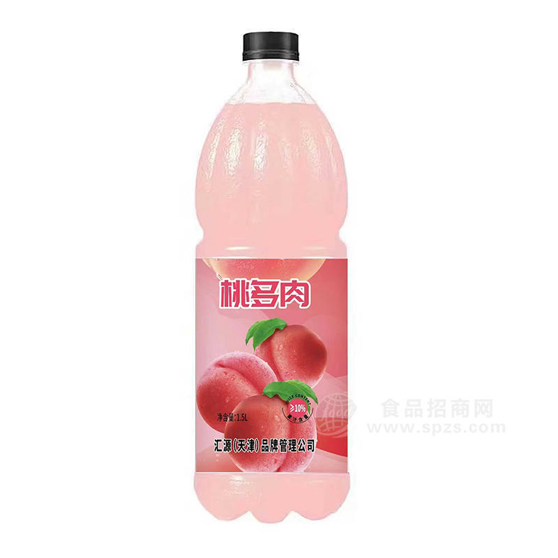 桃多肉10%果汁饮料大瓶装招商1.5L 