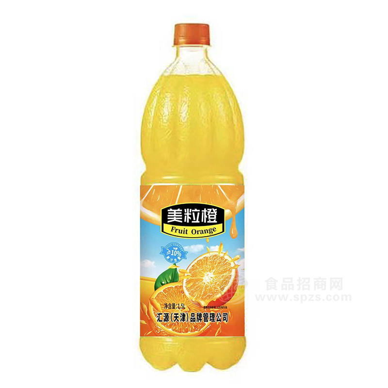 美粒橙10%果汁饮料瓶装招商1.5L 