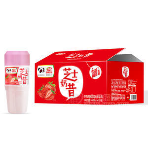 浩明芝士奶昔草莓果粒乳酸菌飲品箱裝招商380ml×15瓶