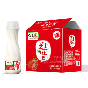 浩明芝士奶昔草莓果粒乳酸菌飲品箱裝招商1.25L×6瓶