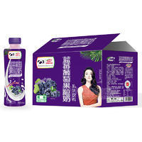 浩明蓝莓葡萄果粒奶乳味饮料箱装招商500ml×15瓶