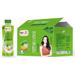 浩明哈密瓜果粒奶乳味饮料箱装招商500ml×15瓶