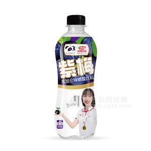 浩明紫梅黑加侖味碳酸飲料瓶裝500ml