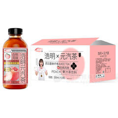 浩明元汽茶饮料白桃风味箱装招商500ml×15瓶